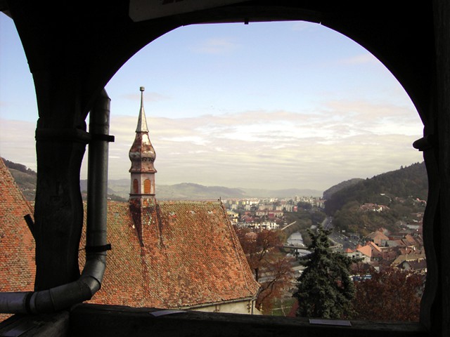Der Blick vom Stundturm ins Kokeltal